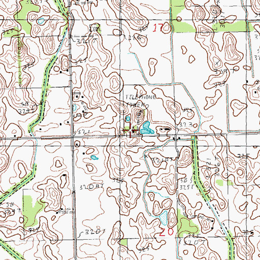 Topographic Map of Pleasant Hill Church, MO