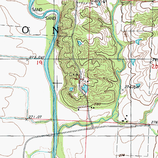 Topographic Map of Pleasant Hill Church (historical), MO