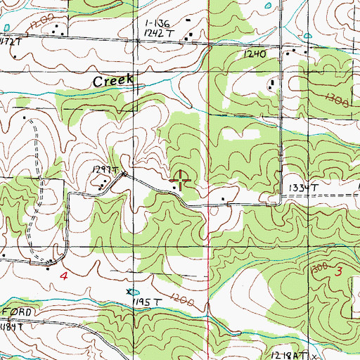 Topographic Map of Pleasant Hill School, MO