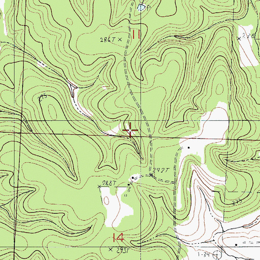 Topographic Map of Pleasant Hill School (historical), MO