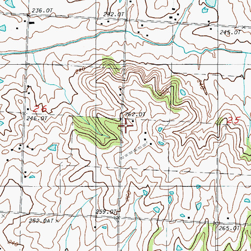 Topographic Map of Pleasant Hill School, MO