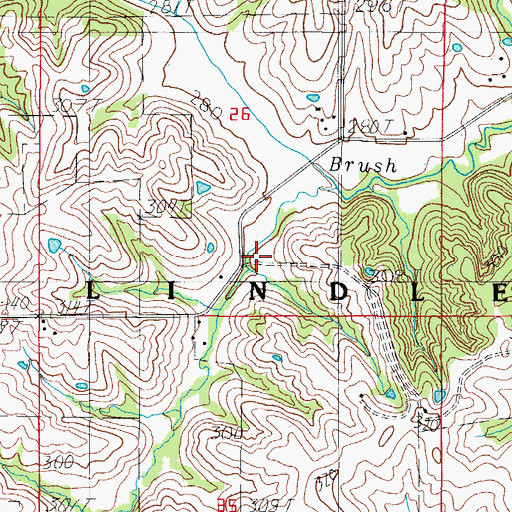 Topographic Map of Pleasant Hill School, MO