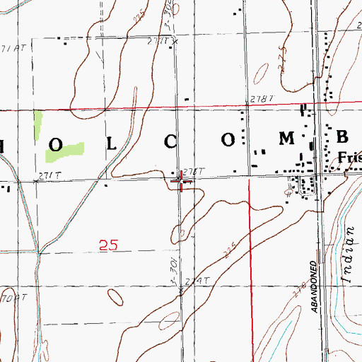 Topographic Map of Pleasant Valley Church, MO