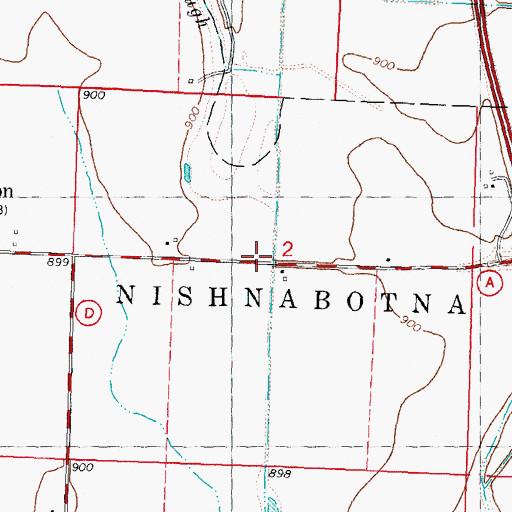Topographic Map of Pleasant Valley School (historical), MO