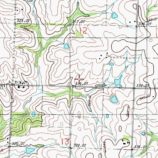 Topographic Map of Pleasant View School (historical), MO