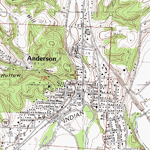 Topographic Map of Pole Cat Hollow, MO