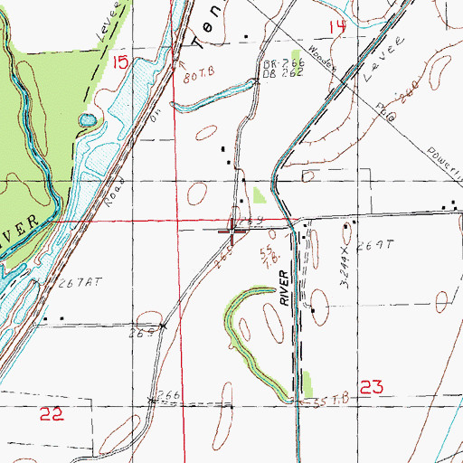 Topographic Map of Pool School (historical), MO