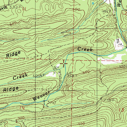 Topographic Map of Long Hollow, AR