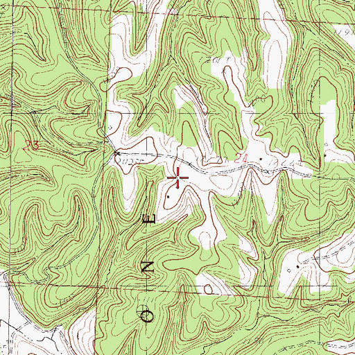 Topographic Map of Poplar Hill School (historical), MO