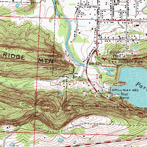 Topographic Map of Long Hollow, AR