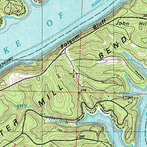 Topographic Map of Porter Mill Bend, MO