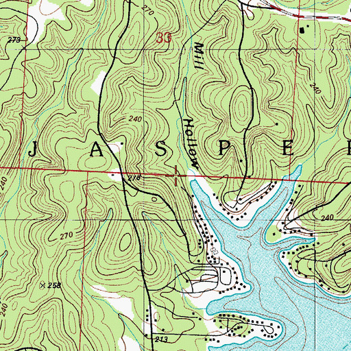 Topographic Map of Porter Mill Hollow, MO