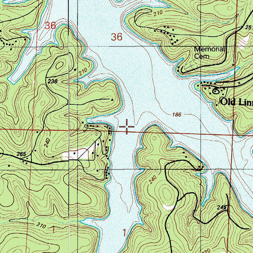 Topographic Map of Possum Hollow, MO