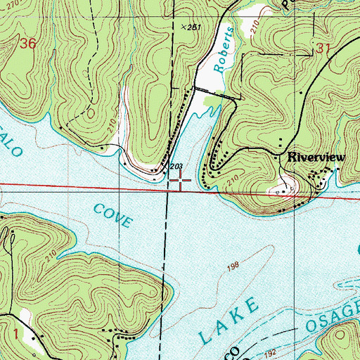 Topographic Map of Possum Trot Hollow, MO