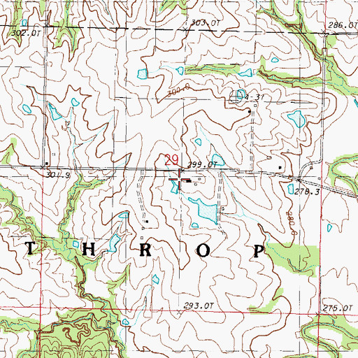 Topographic Map of Potter School (historical), MO