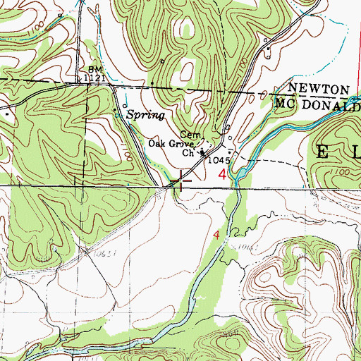 Topographic Map of Pottershop Hollow, MO