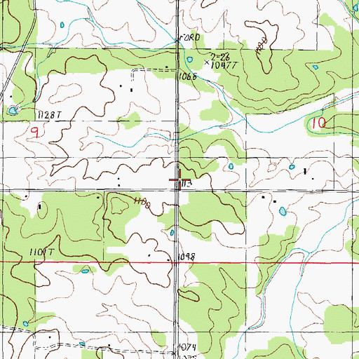 Topographic Map of Potts School (historical), MO