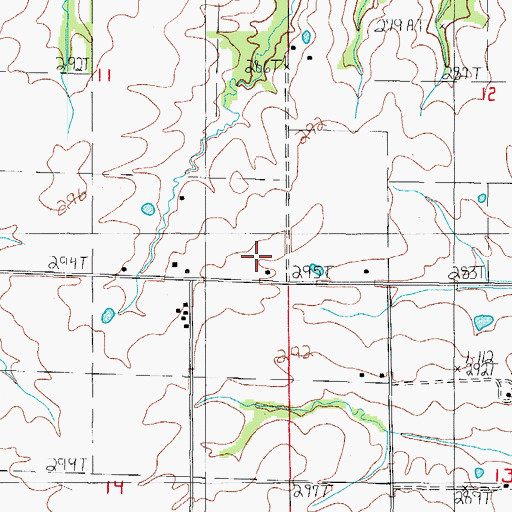 Topographic Map of Prairie Center School, MO