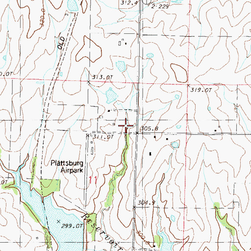 Topographic Map of Prairie Cottage School (historical), MO