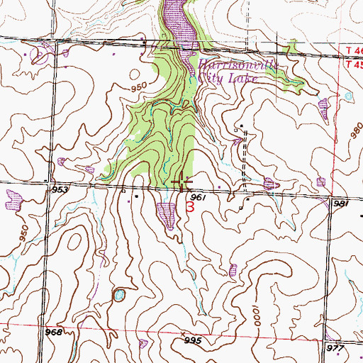 Topographic Map of Prairie Dell School (historical), MO