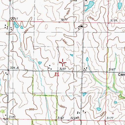Topographic Map of Prairie Flower School (historical), MO