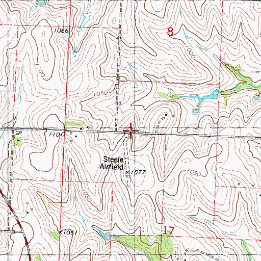 Topographic Map of Prairie Flower School (historical), MO