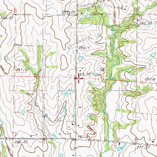 Topographic Map of Prairie Gem School (historical), MO