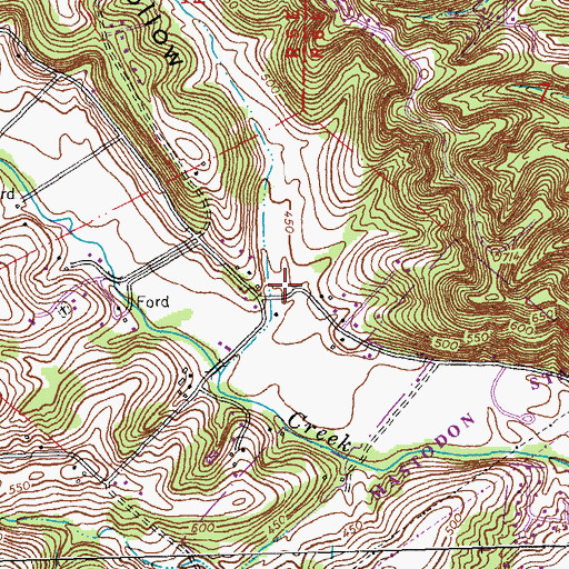 Topographic Map of Prairie Hollow, MO