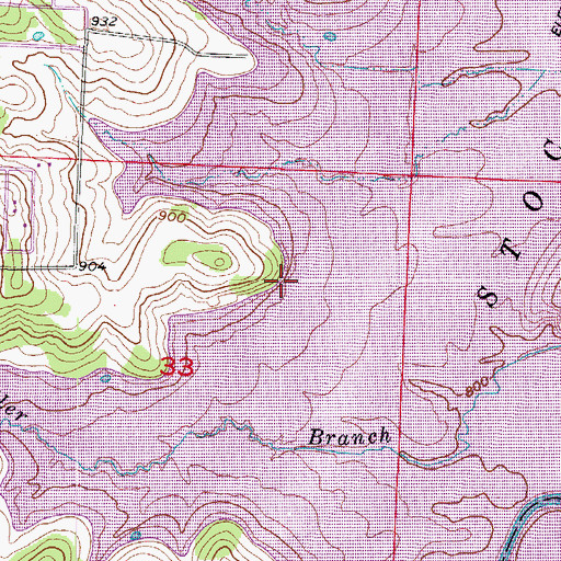 Topographic Map of Prairie Valley Church, MO
