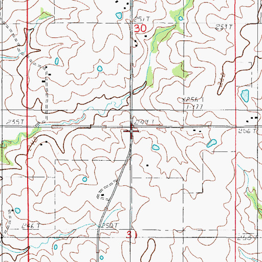 Topographic Map of Prairie View Church, MO