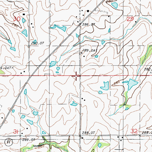 Topographic Map of Prairie View School (historical), MO