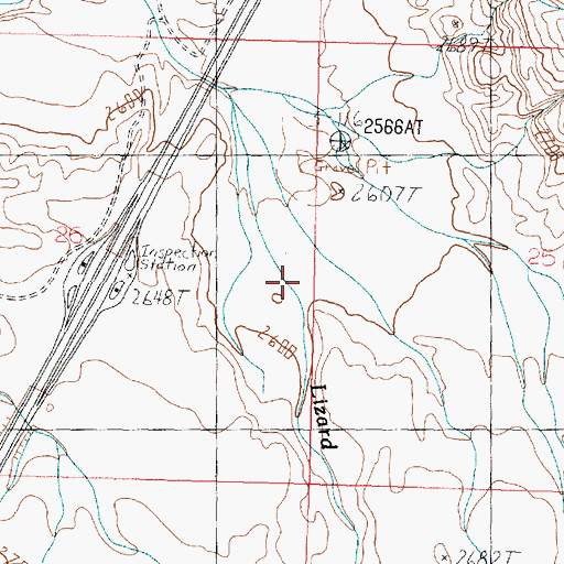 Topographic Map of Lizard Wash, UT