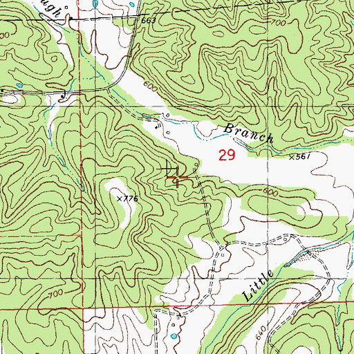 Topographic Map of Prospect School, MO