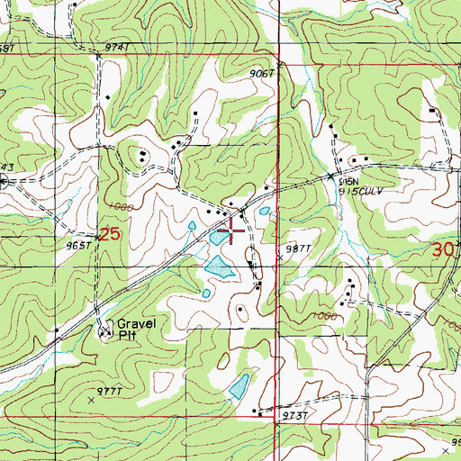 Topographic Map of Prosperity School, MO
