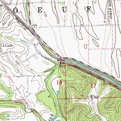 Topographic Map of Pryors Branch, MO