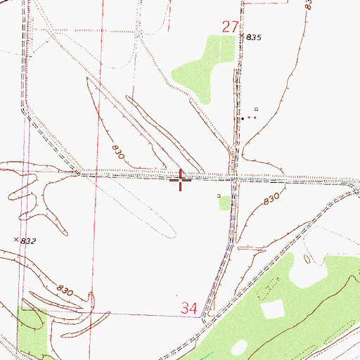 Topographic Map of Pullen Branch, MO