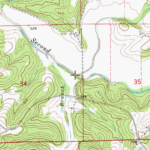 Topographic Map of Puncheon Creek, MO