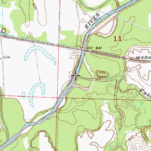 Topographic Map of Puzzle Creek, MO