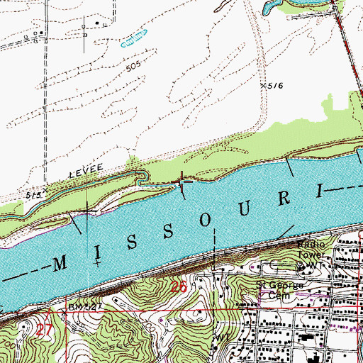 Topographic Map of Quick Creek, MO