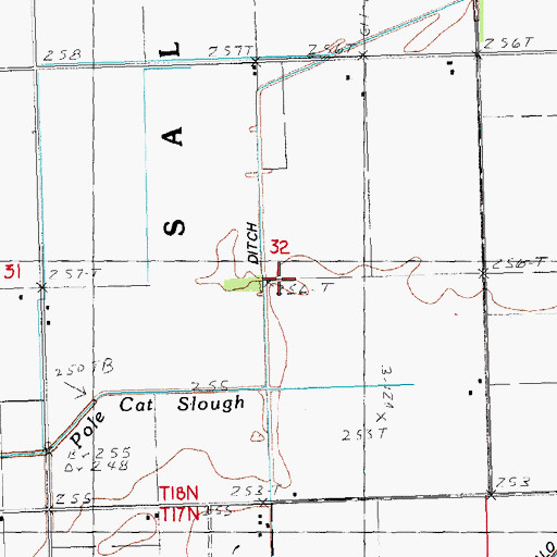 Topographic Map of Ragland Ditch, MO
