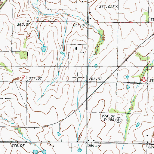Topographic Map of Railroad School, MO