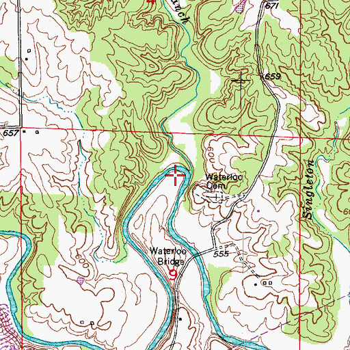 Topographic Map of Ramsey Branch, MO