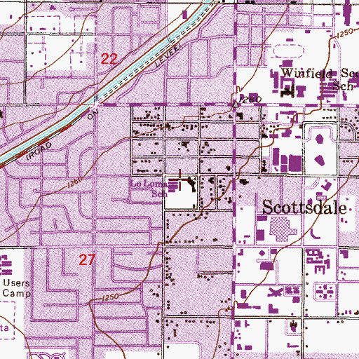 Topographic Map of LoLoma School, AZ