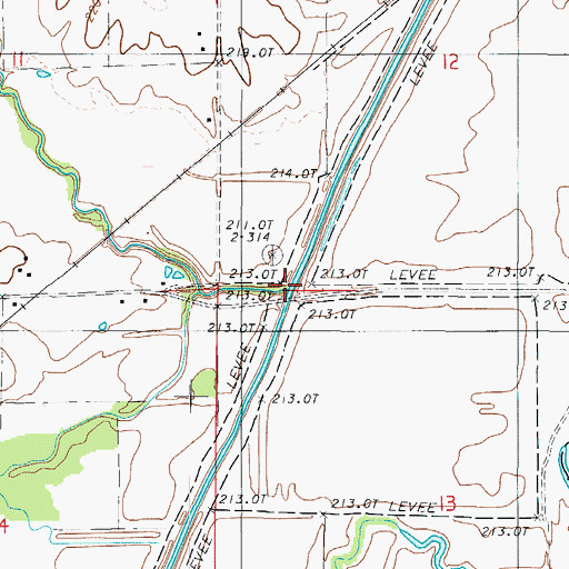 Topographic Map of Rattlesnake Creek, MO