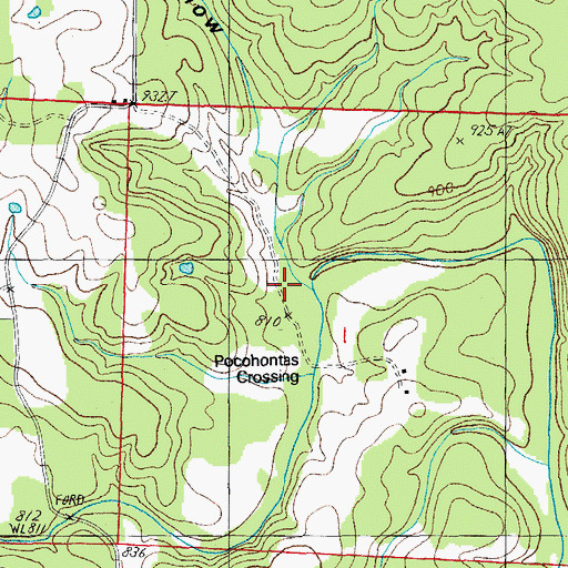 Topographic Map of Rattlesnake Hollow, MO