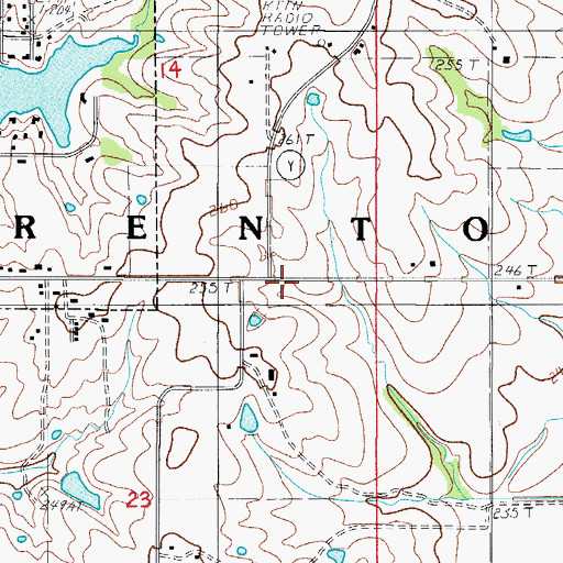 Topographic Map of Ream School (historical), MO