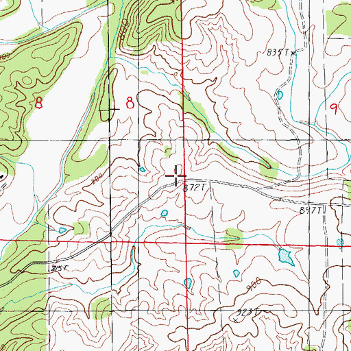 Topographic Map of Red Ranch School (historical), MO
