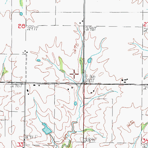 Topographic Map of Red School (historical), MO