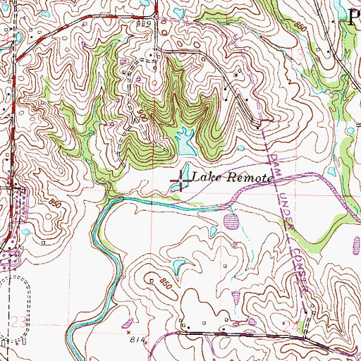 Topographic Map of Lake Remote, MO
