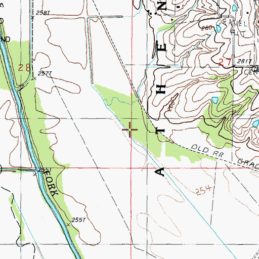 Topographic Map of Rice Lake (historical), MO